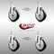 Service Caster 5 Inch 316SS Black Polyurethane Wheel Swivel 3/8 Inch Threaded Stem Caster Set SCC-SS316TS20S514-PPUB-BLK-381615-4 - alternate 4